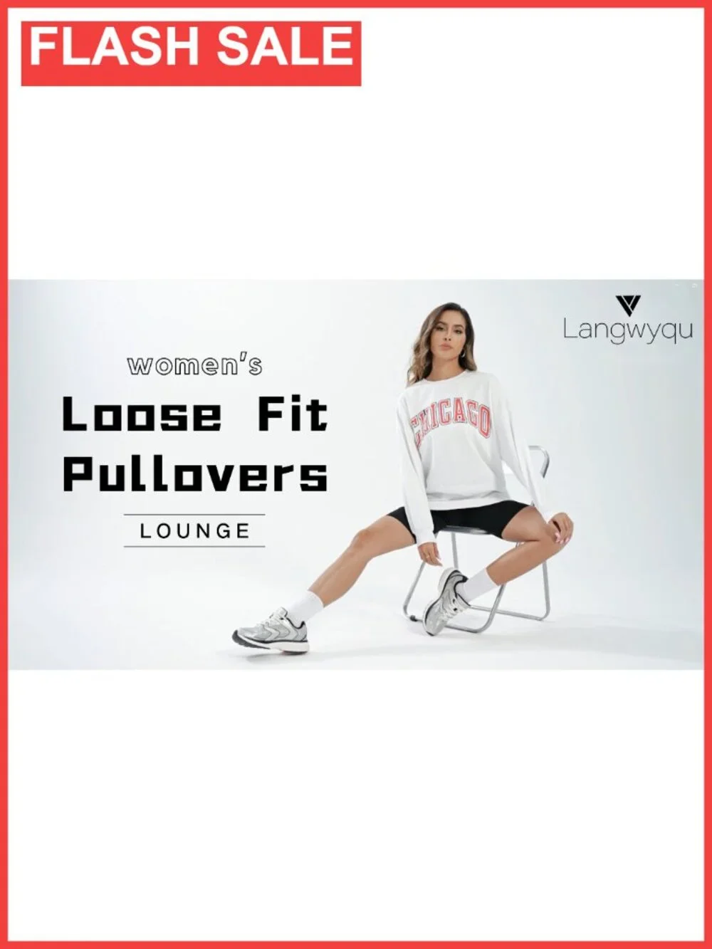 Oversized Los Angeles California Sweatshirt Crewneck Bat Sleeve Pullover